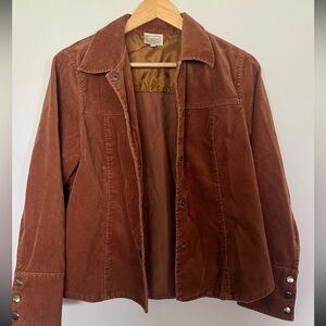 Haggar Brown Corduroy Utility Jacket